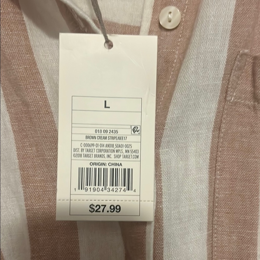 Striped Button-Up Dress - Picture 4 of 4